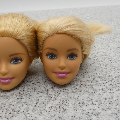 Barbie Doll Head Lot of 3 Millie Face Blonde Blue Eyes Medium Light Skin J294