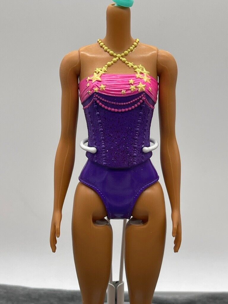 Barbie Dreamtopia Doll Body Only Purple Bodysuit Flat Feet GJK14 Neck Knob