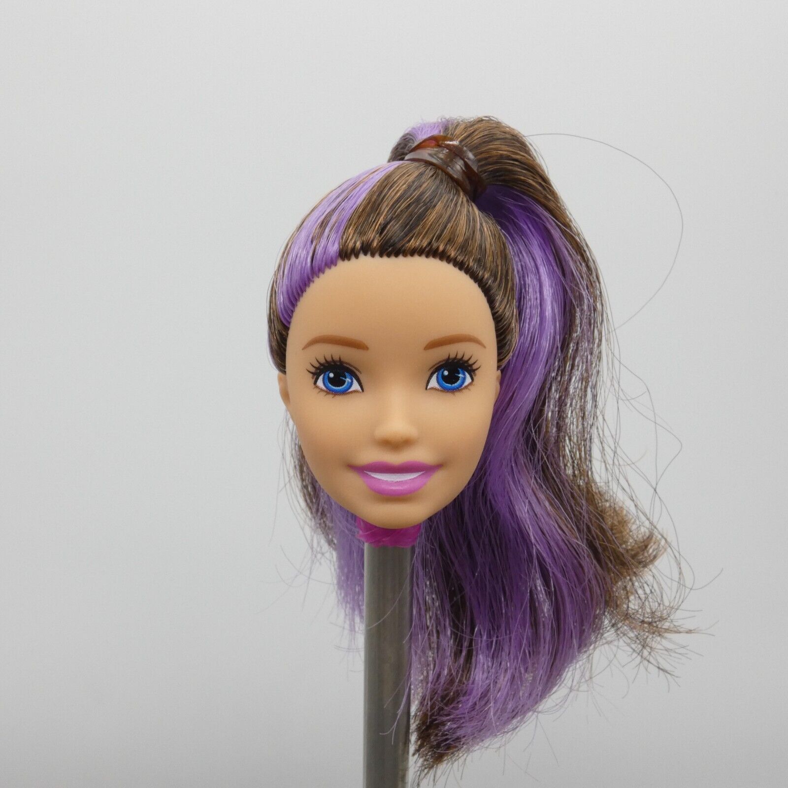 Barbie Skipper Doll Head Babysitters Inc Brown Purple Hair Ponytail 2019 GHV88