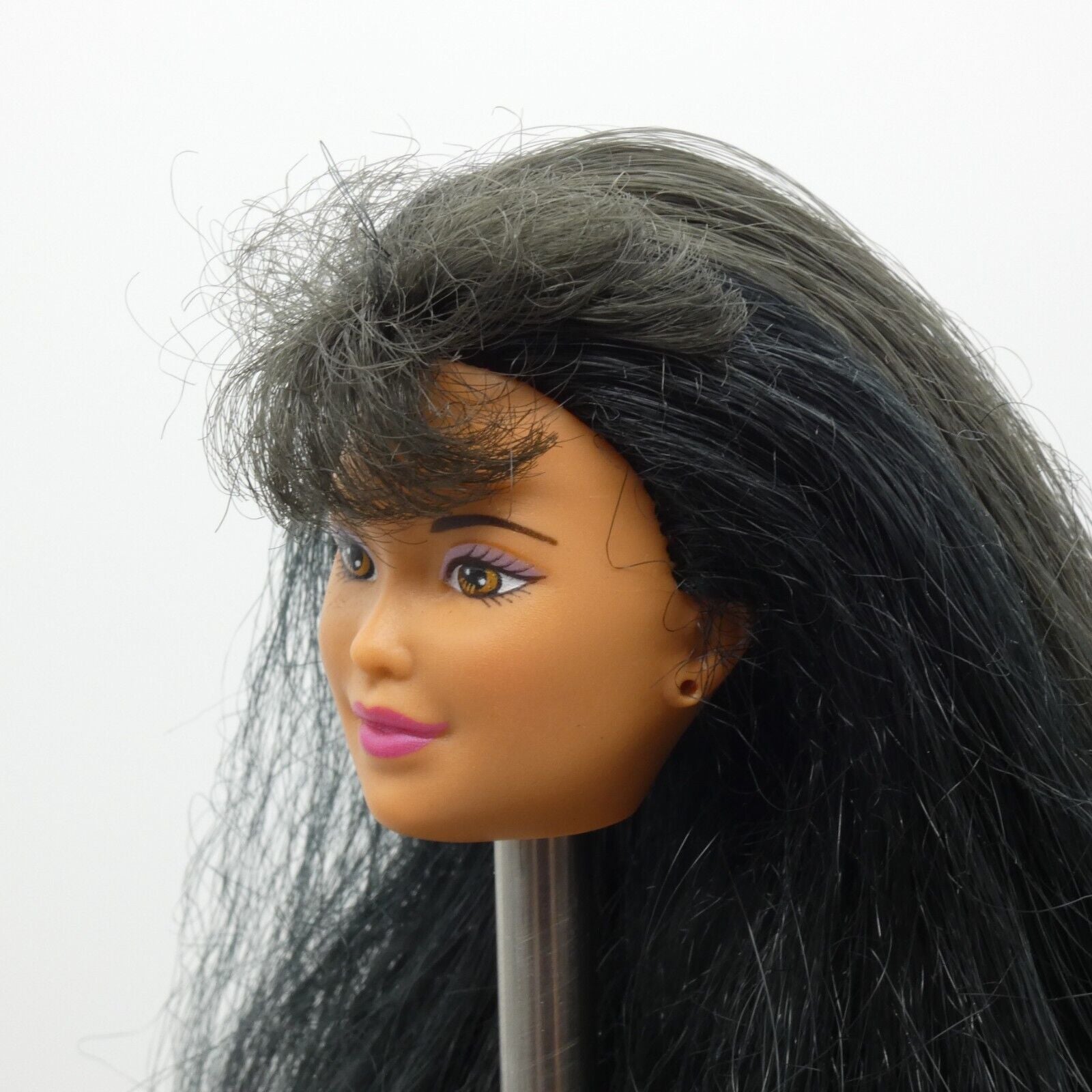 Barbie Pearl Beach Kira Doll Head Black Hair Brown Eyes Medium Light Skin 18580