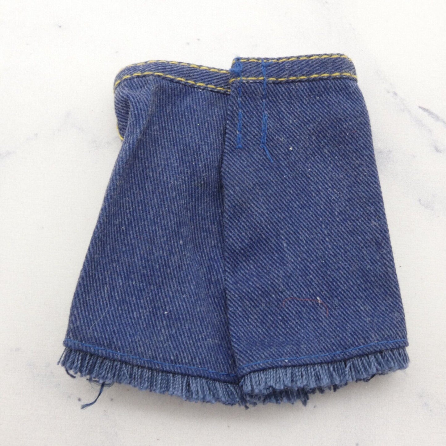 Barbie Curvy Doll Shorts Blue Jean Denim Like Knee Length Raw Hem Genuine Mattel