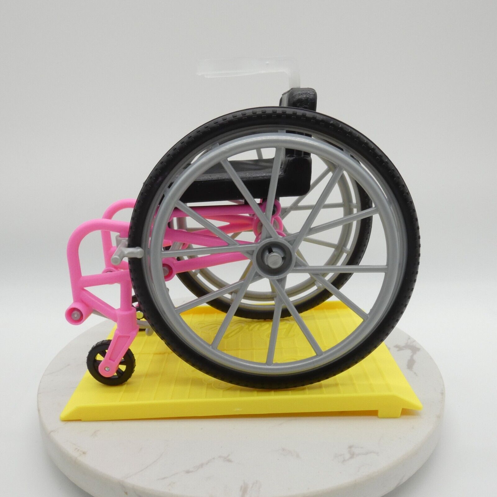 Barbie Doll Pink Wheelchair With Yellow Ramp Fashionistas 165 Mattel 2021 GRB93