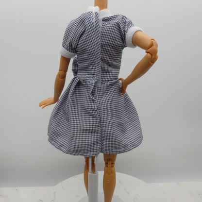 Barbie Doll Size Fashion Dress Black White Check Retro Lucy Fits Model Muse MTM