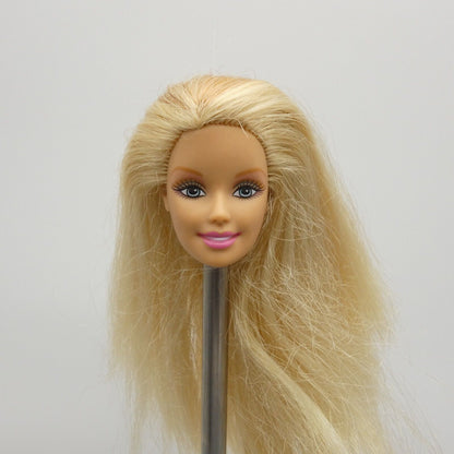 Barbie Generation Girl Doll Head CEO Face Blonde Hair With Amber Highlights