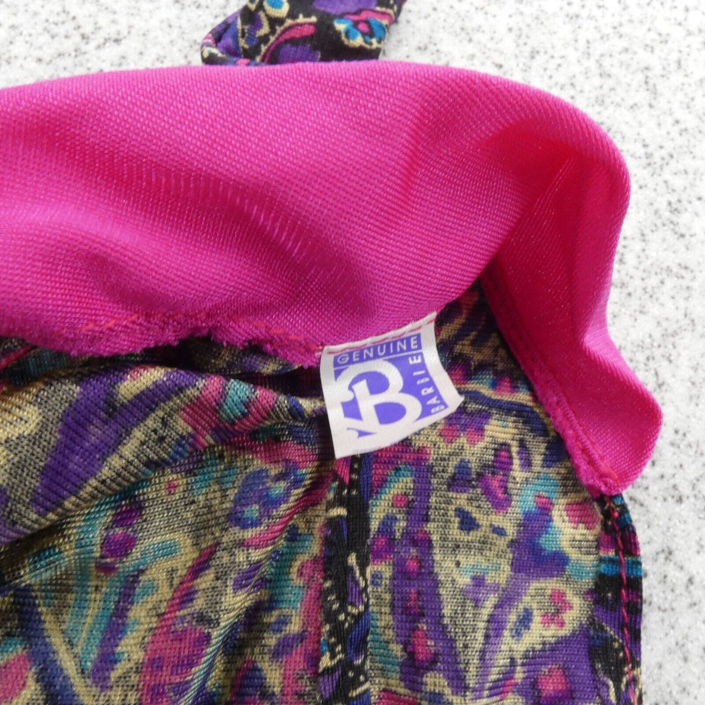 Barbie Fancy Frills Fashions Doll Jacket Top Purple Multicolor 1990 Mattel 5290