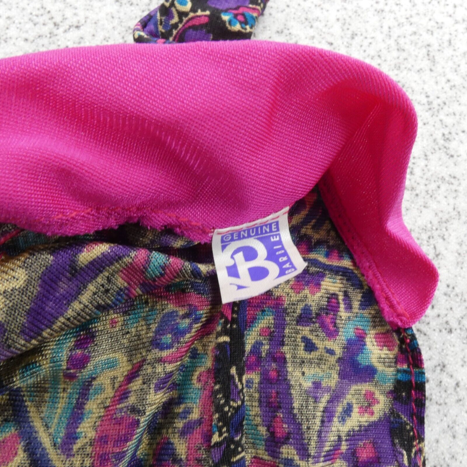 Barbie Fancy Frills Fashions Doll Jacket Top Purple Multicolor 1990 Mattel 5290