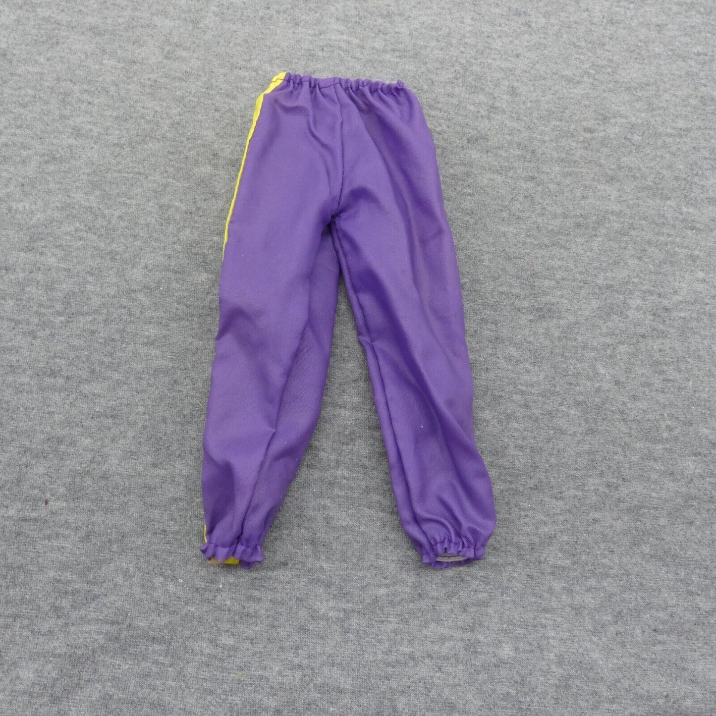 Barbie Doll Size Pants Purple Joggers Wind Track Pants Warm-ups Yellow Stripe