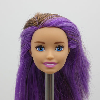 Barbie Skipper Babysitter Doll Head Brown Hair Open Mouth Light Skin 2022 HHB67