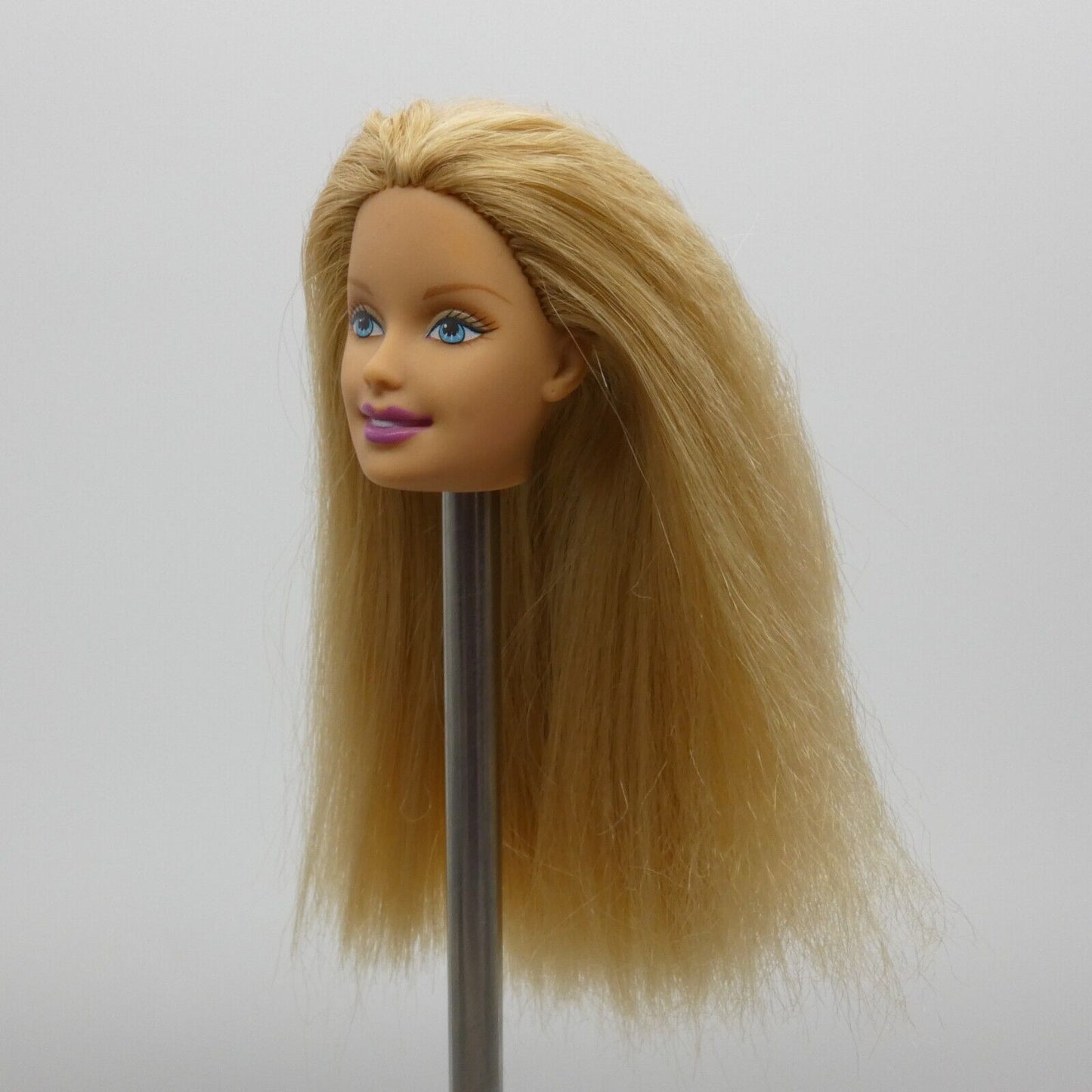 Barbie Style Doll Head Generation Girl Face Blonde Crimped Hair 2004 B6390