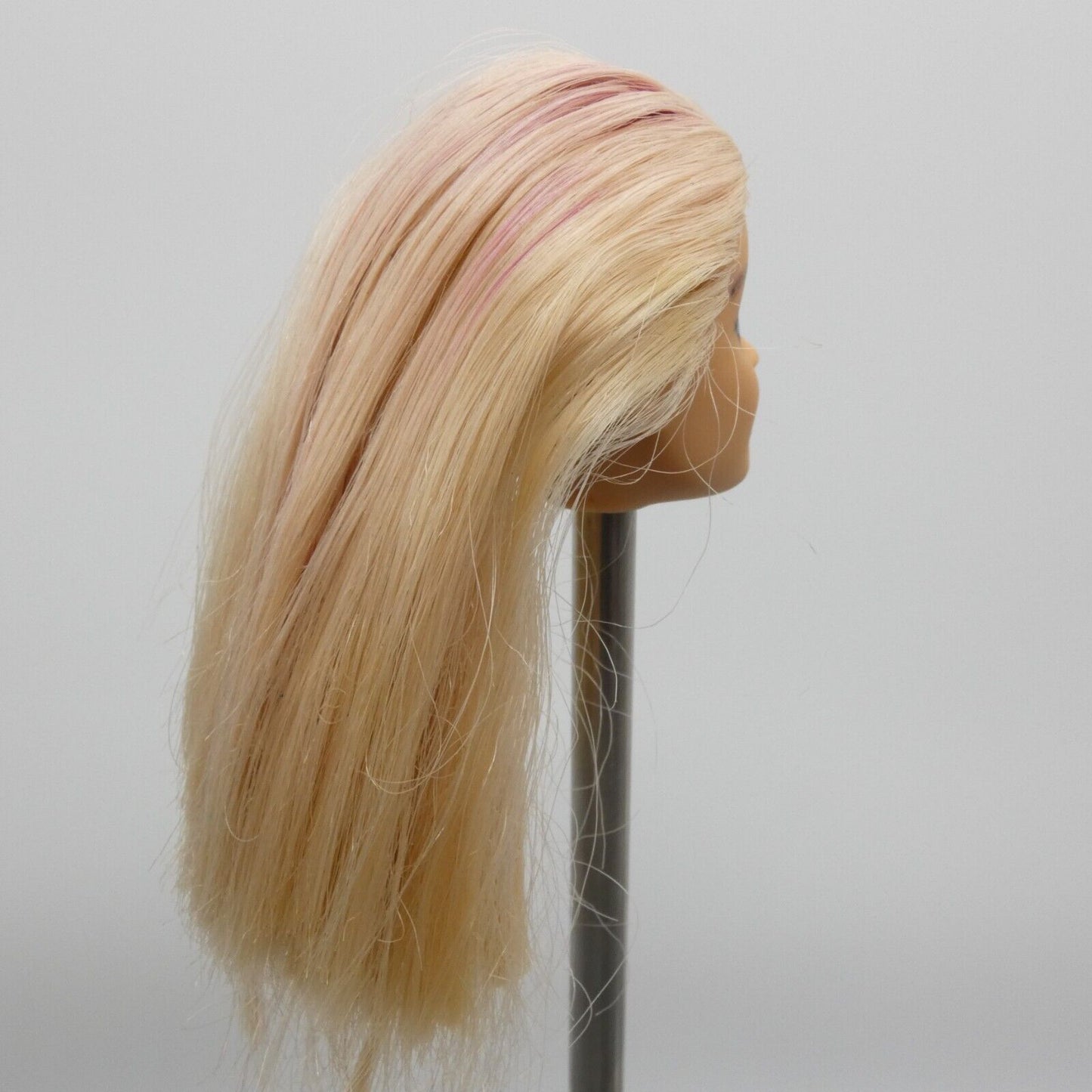 Barbie Had A Rough Night Doll Head Only Runny Mascara Pink Dyed Hair 2019 FWV25