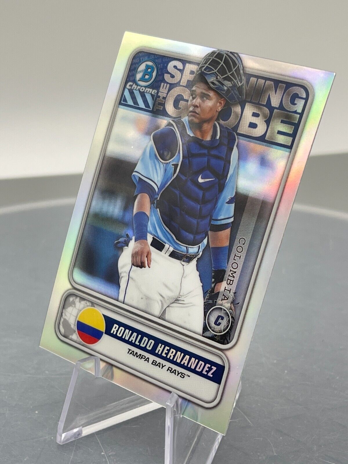 2020 Bowman Chrome Spanning the Globe Ronaldo Hernandez #STG-RH Tampa Bay Rays