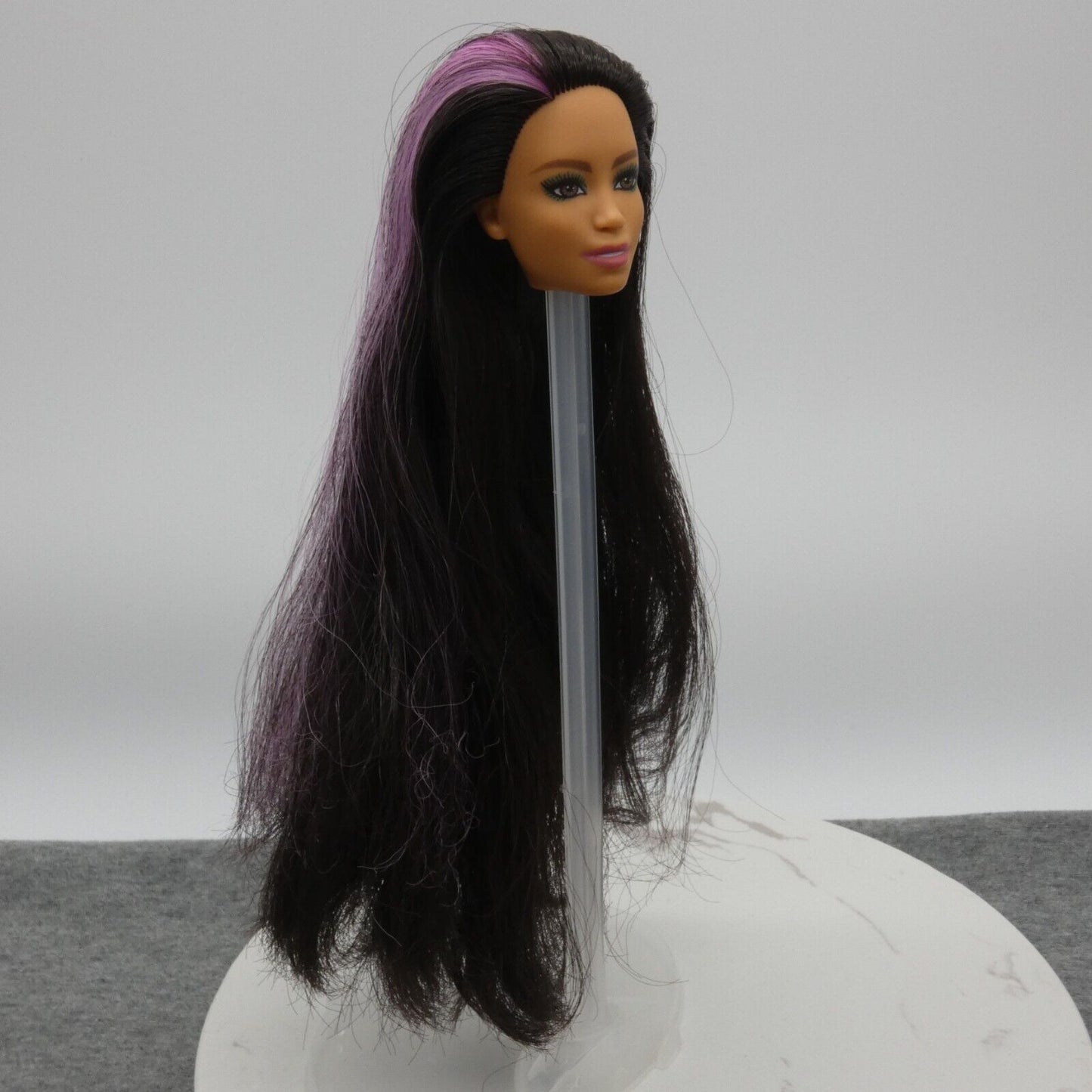 Barbie Color Reveal Watermelon Doll Head Crystal Face Black Purple Hair 2022