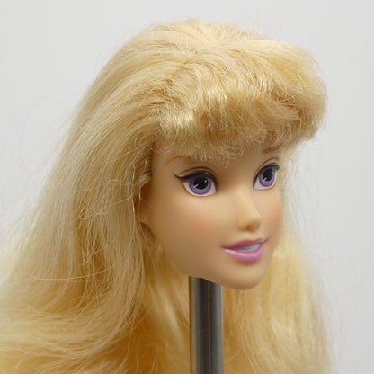 Disney Sleeping Beauty Princess Aurora Doll Head Blonde Purple Eyes