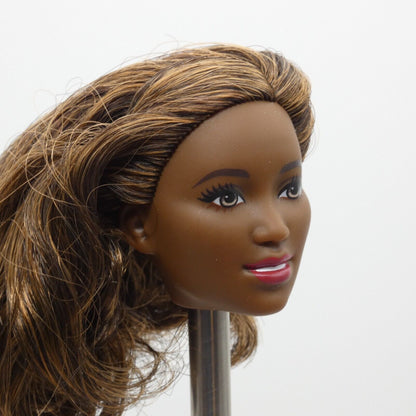 Barbie Fashionistas 39 Doll Head AA Crystal Face Dark Skin FNJ39 Mattel 2016