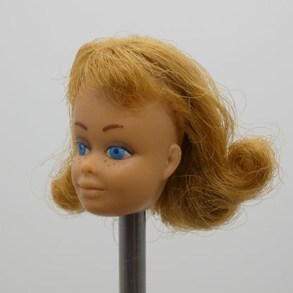 Vintage Barbie Midge Doll Head Only Titian Red Curly Hair Freckles Mattel TLC