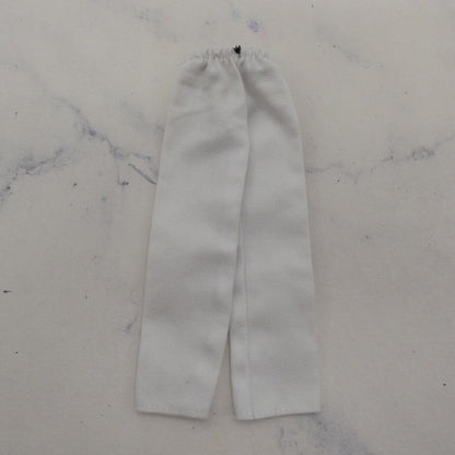 Barbie Doll Size Pants White Denim Like Elastic Waist Fits Fashion Fever