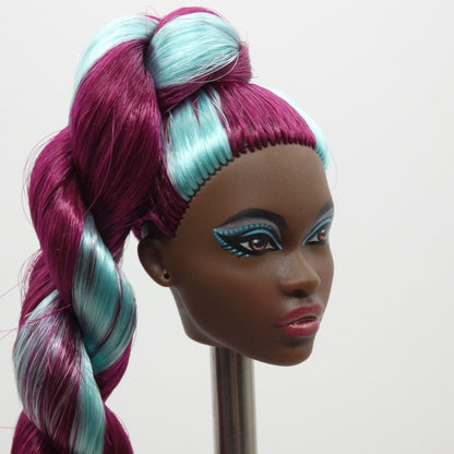 Barbie Gemstone Fantasy Turquoise Doll Head Simone Face Dark Skin 2023 HJX21 30A