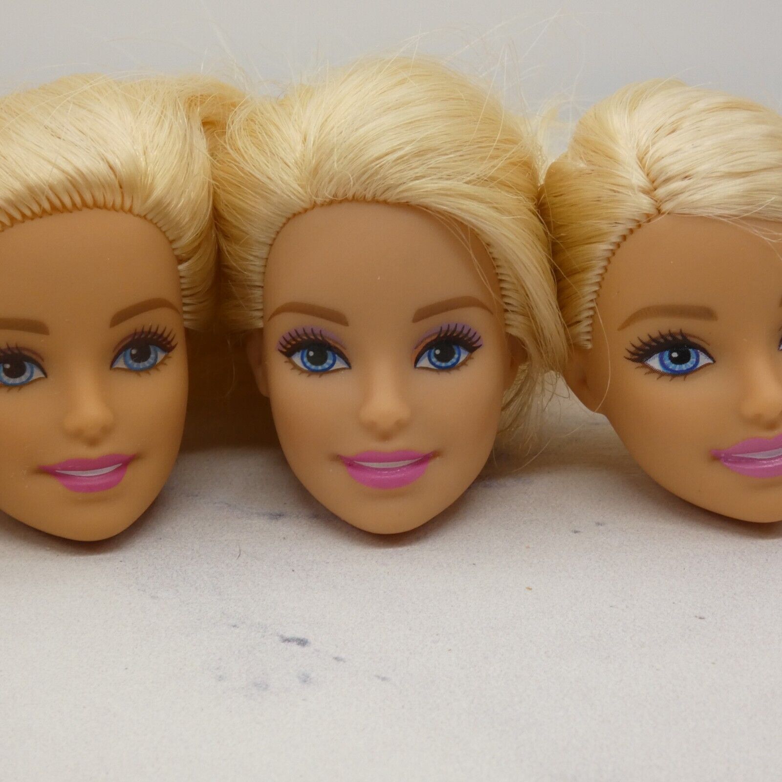 Barbie Doll Head Lot of 5 Heads Millie Face Blonde Blue Eyes Mattel JY13