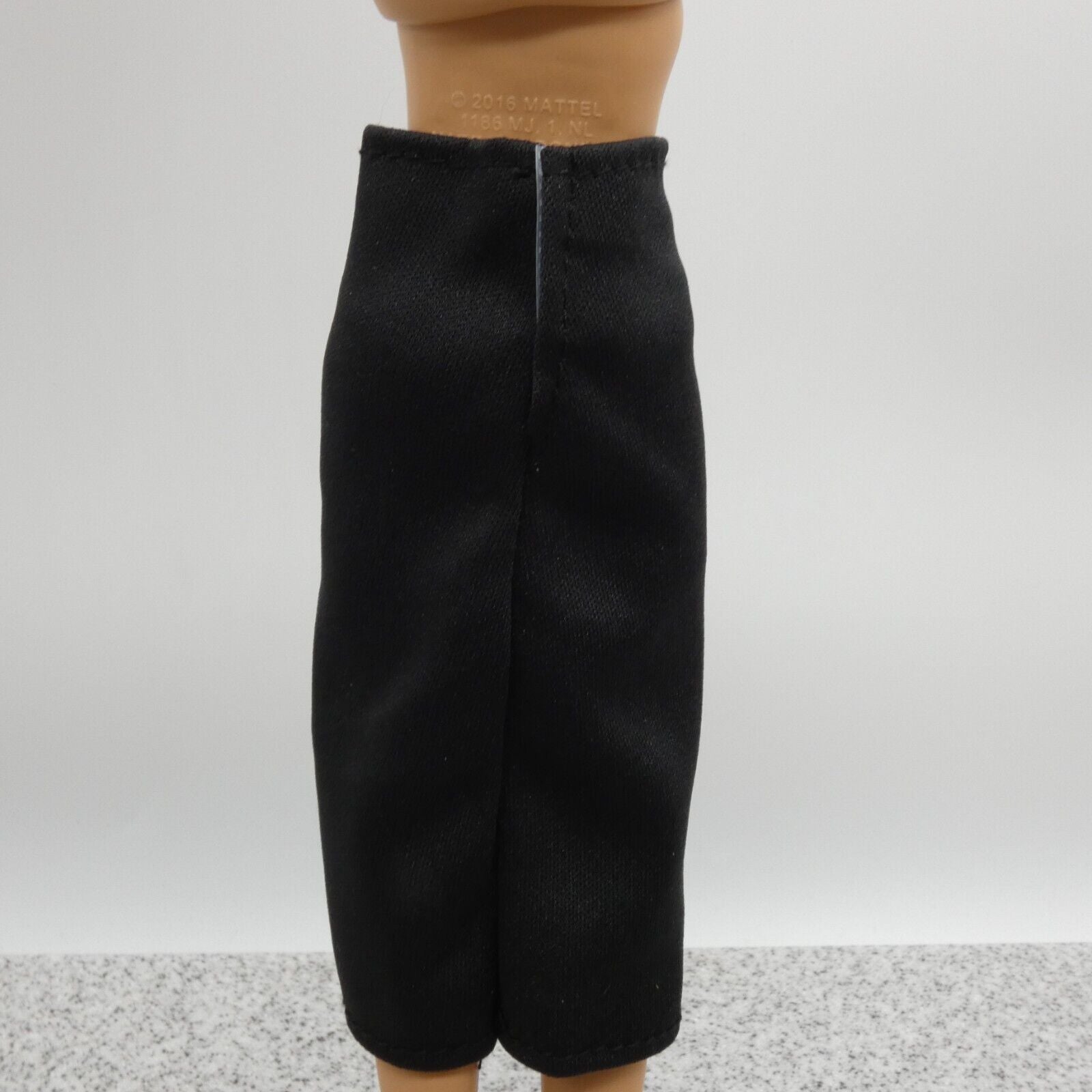 Barbie Doll Size Skirt Black Midi Pencil Side Slit Fits Fashionistas MTM