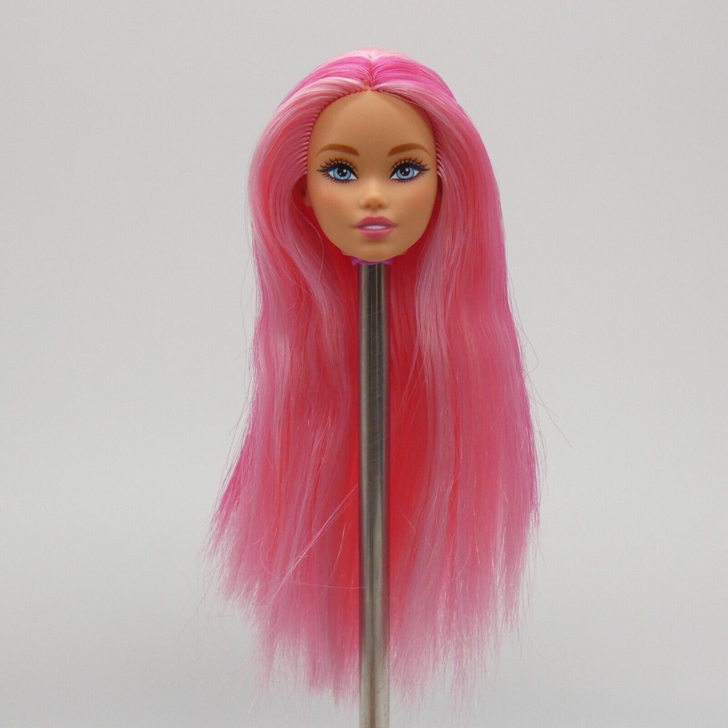 Barbie Dreamtopia Mermaid Doll Head Odile Face Pink Hair Open Mouth 2024 HRR05 B