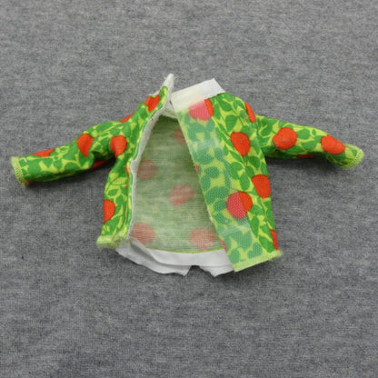 Barbie Career Teacher Fashion Doll Top Green Red Apple Print Long Sleeve DNT92