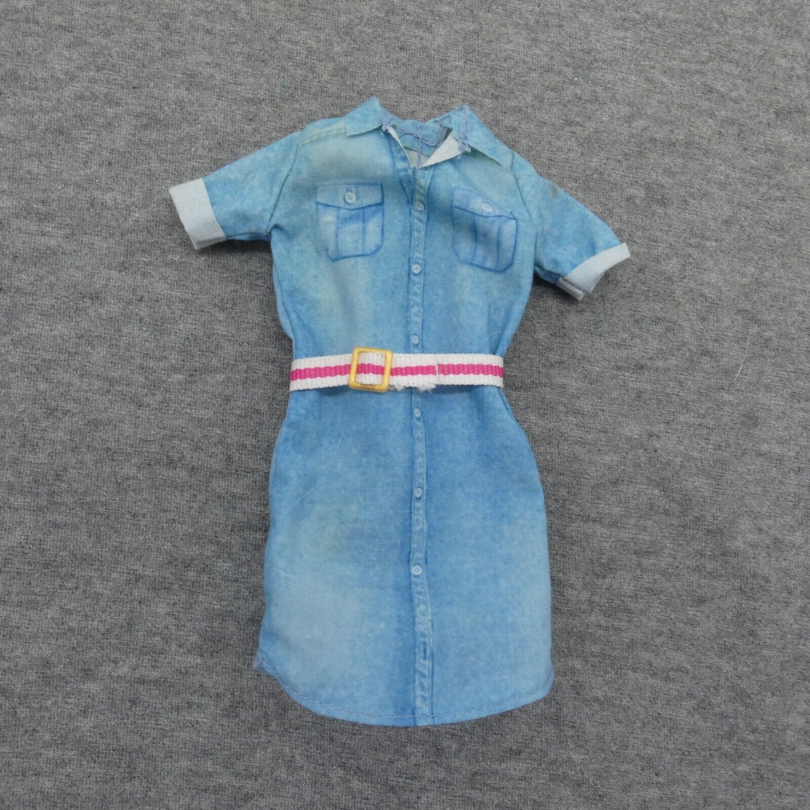 Barbie Dreamhouse Adventures Travel Doll Blue Denim Like Dress 2019 Mattel FWV25