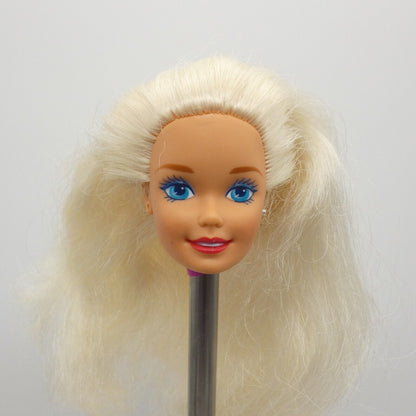 Barbie Doll SuperStar Face Curly Long Blonde Hair