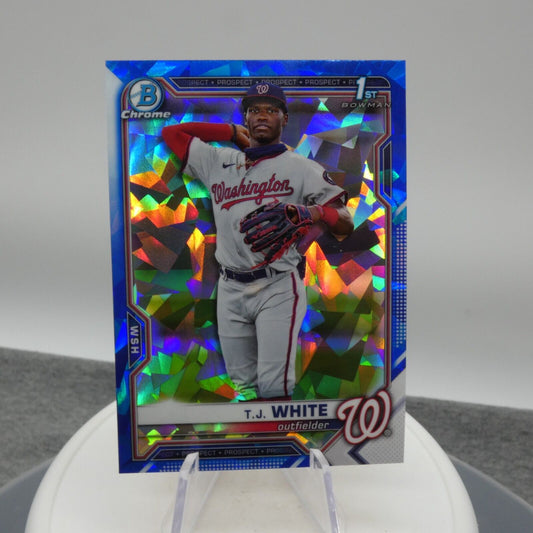 2021 Bowman Draft Chrome Sapphire T.J. White BDC-157 1st Bowman