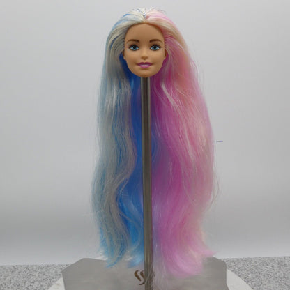 Barbie Fantasy Hair Doll Head Millie Face Pink Blue Blonde Hair 2020 GHN04 M4