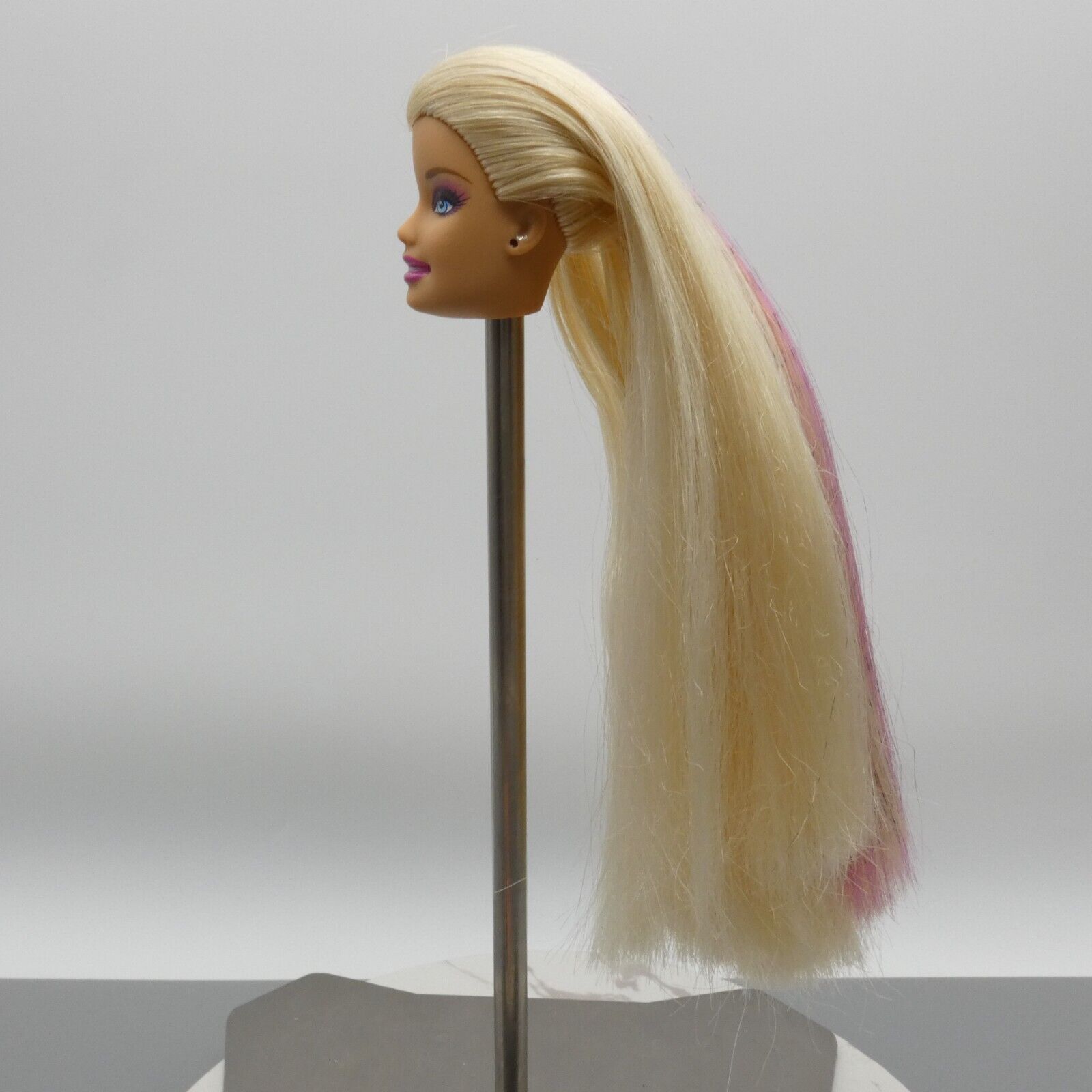 Barbie Designable Hair Doll Head Generation Girl CEO Face Blonde Pink Hair W4504