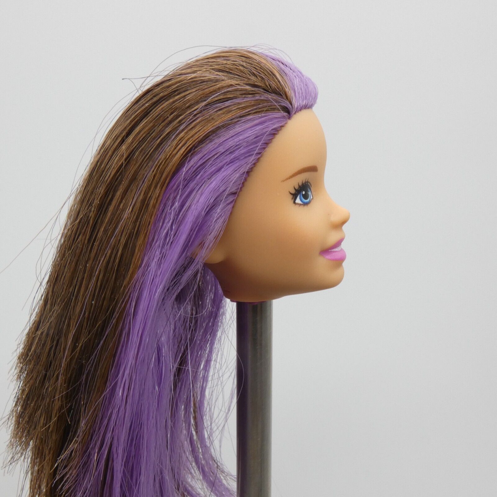 Barbie Skipper Babysitters Inc Doll Head Brown Purple Hair 2019 Mattel GFL38