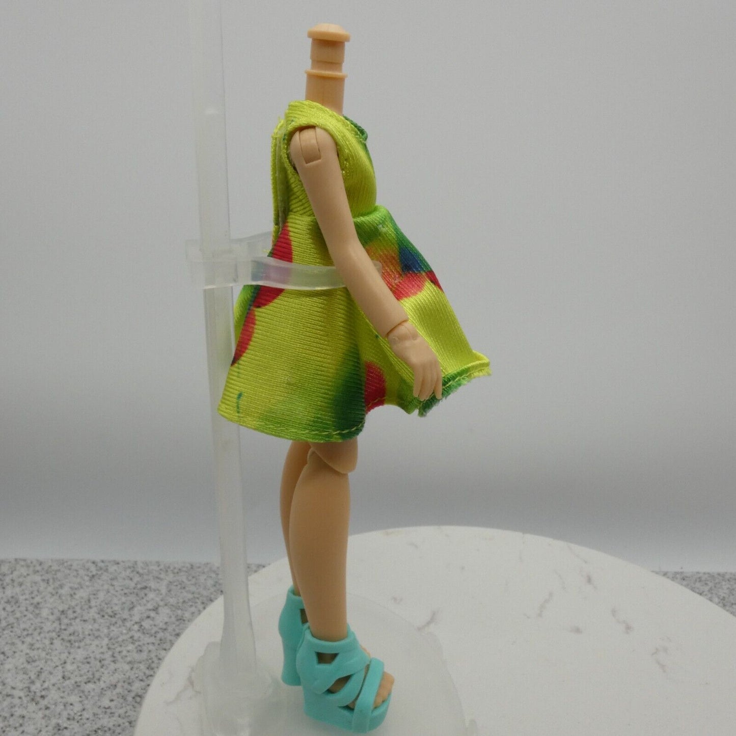 Boxy Girls Stevie Doll Body Floral Dress Aqua High Heel Sandals Jay Play WKQ38