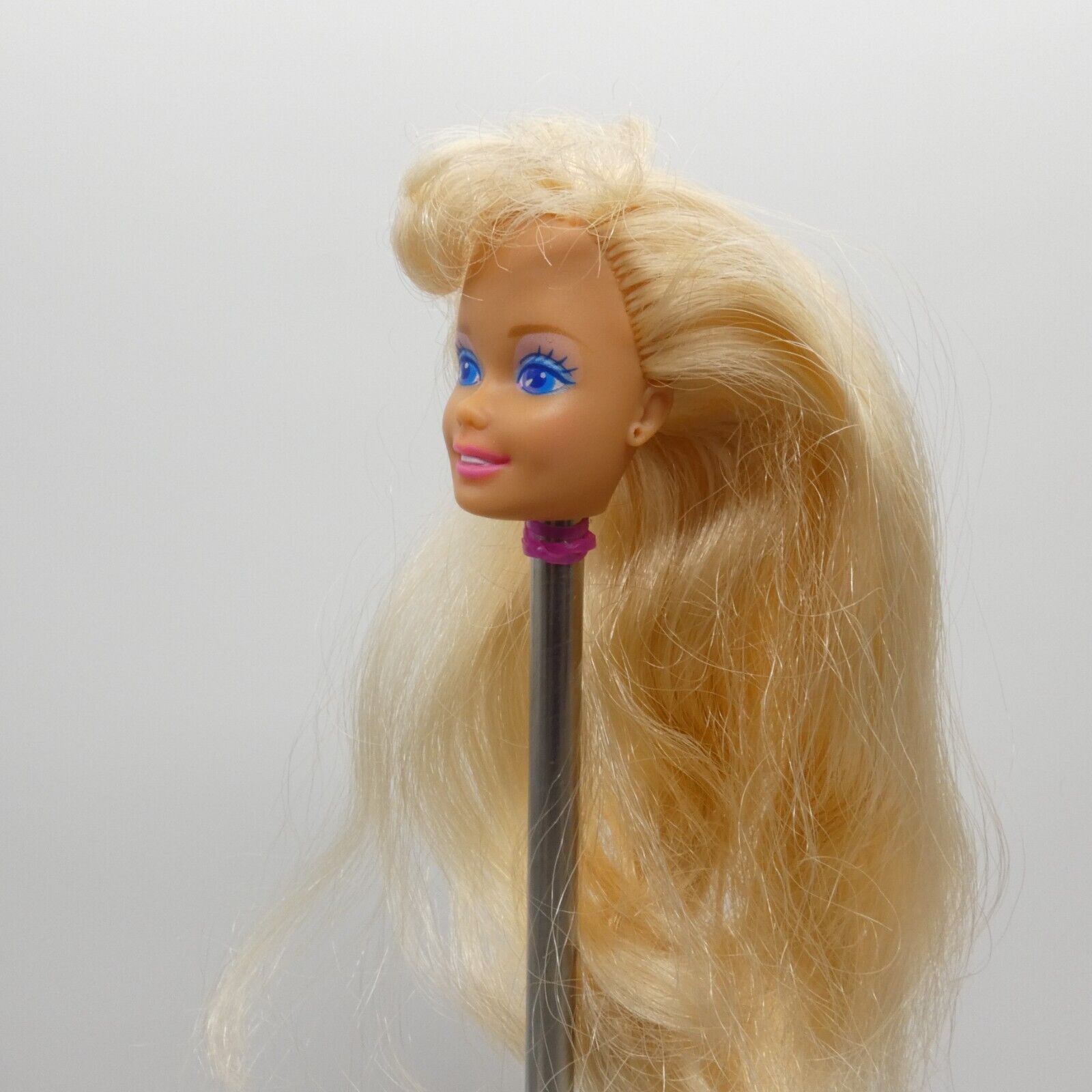 Rollerblade Barbie Doll Head Only Blonde Bangs Medium Light 1992 Mattel 2214