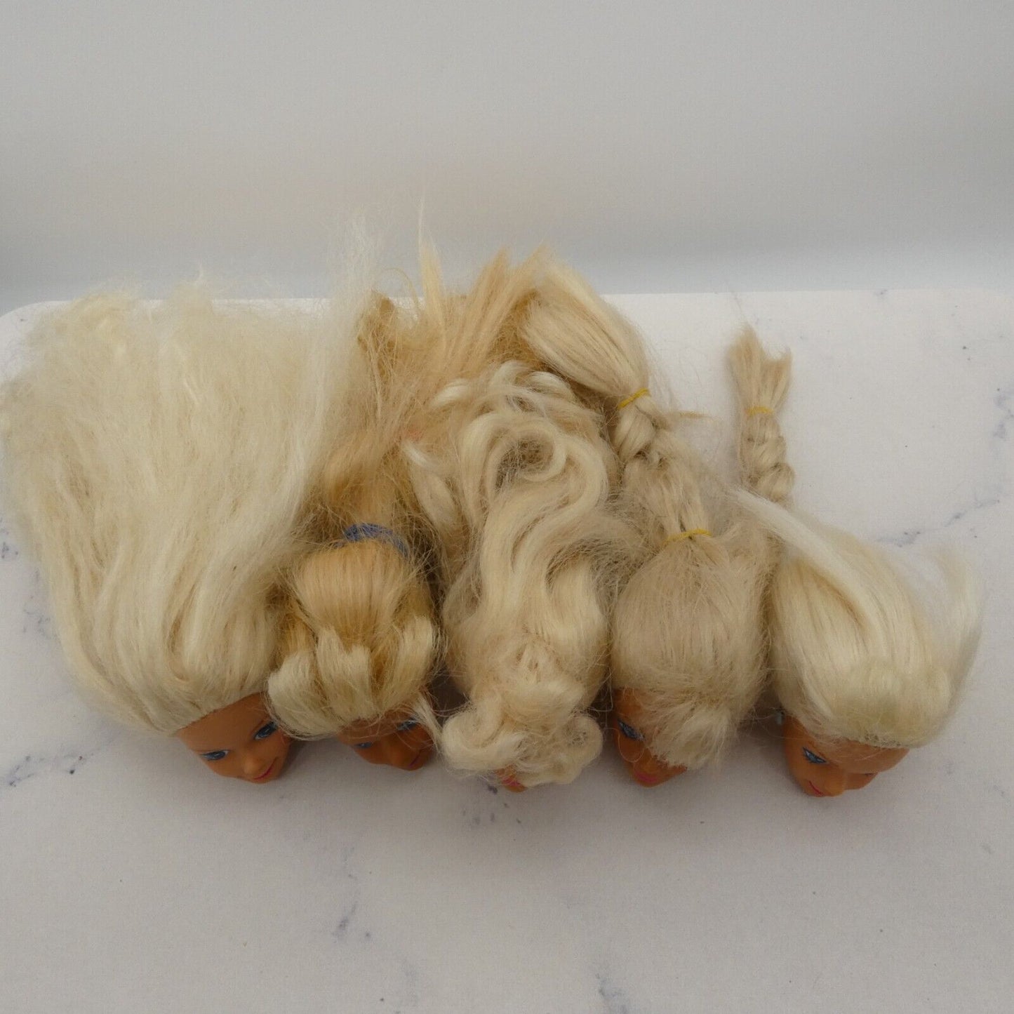 Barbie Doll Head Lot of 5 Heads SuperStar Long Blonde 80s 90s Mattel JY10