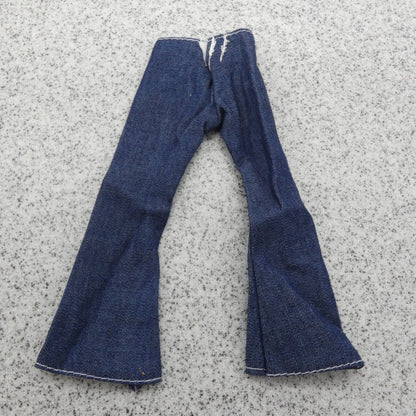 Barbie Doll Size Pants Blue Jean Denim Like Flared Wide Leg Boot Cut Clone