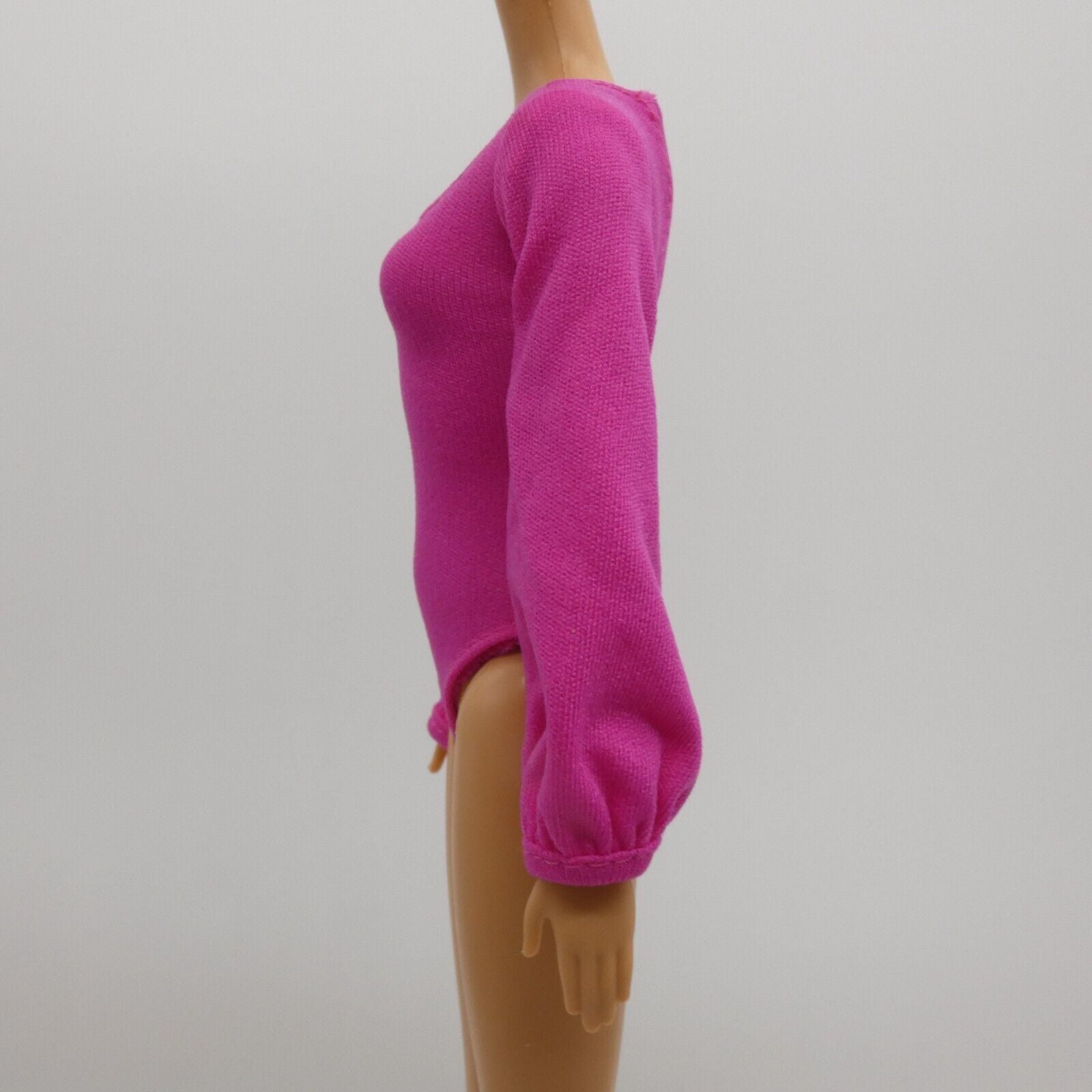 Barbie Doll Bodysuit Pink Magenta Long Sleeve Fits Bellybutton Fashionistas Tall