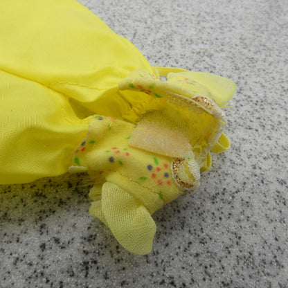 Stacie Doll Size Dress Spring Easter Yellow Short Sleeve Ribbon 80s Creata