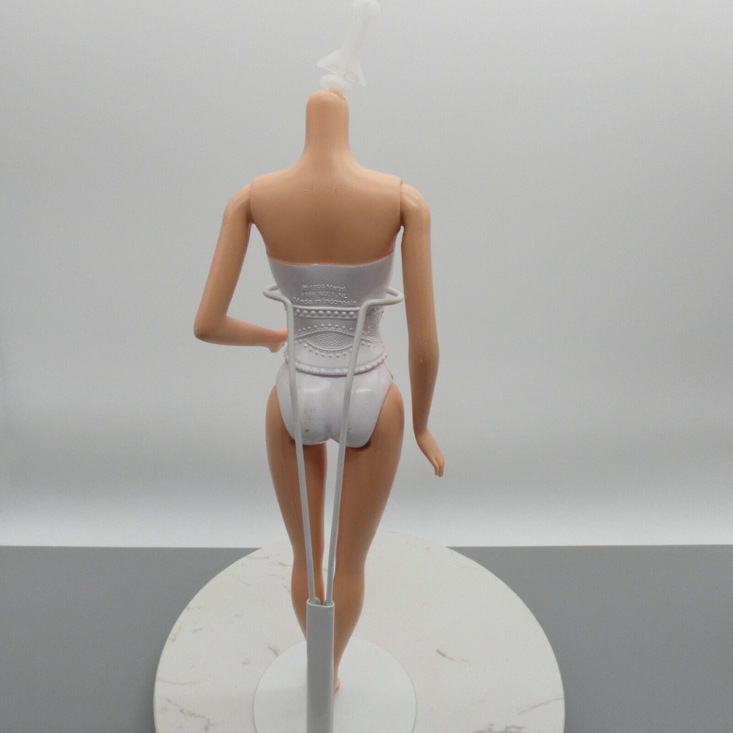 Barbie Fairytale Bride Doll Body Only White Molded Bodysuit 2018 Mattel CFF37