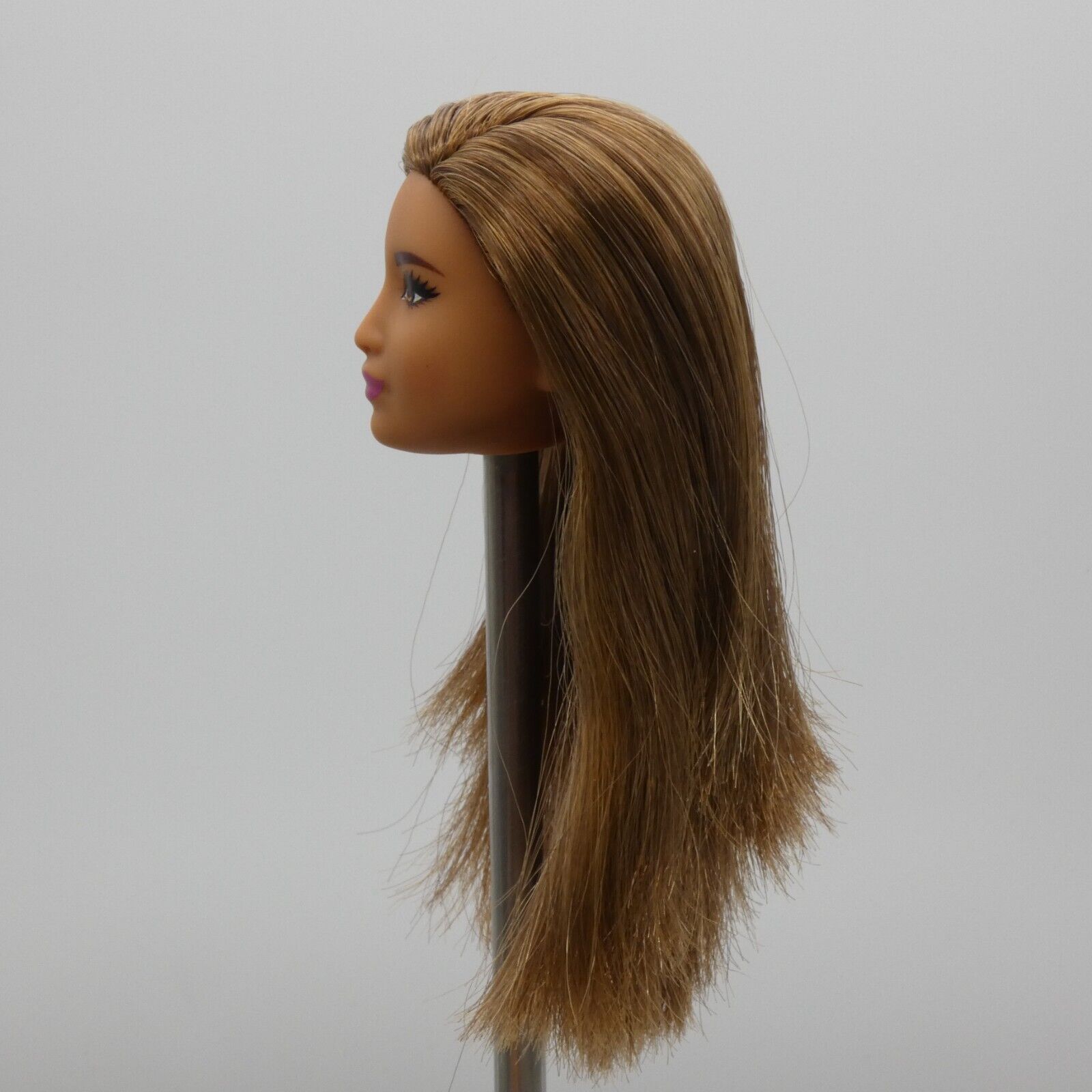 Barbie Beach Doll Head Only Goddess Angel Head Golden Brown Hair Gold Eyes FDJ98