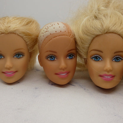 Barbie Doll Head Lot of 5 Heads Generation Girl Face Blonde Blue Eyes JY21