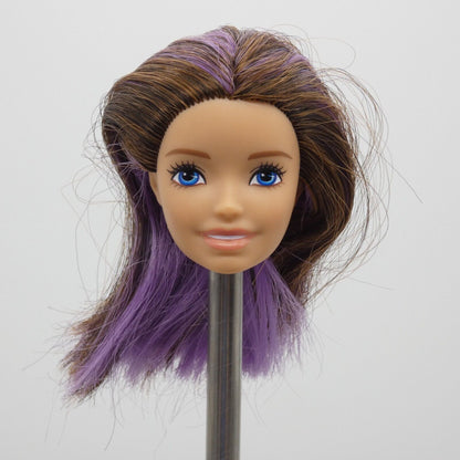 Barbie Skipper Babysitters Inc Doll Head Brown Purple Hair Light Skin 2019 GHV88