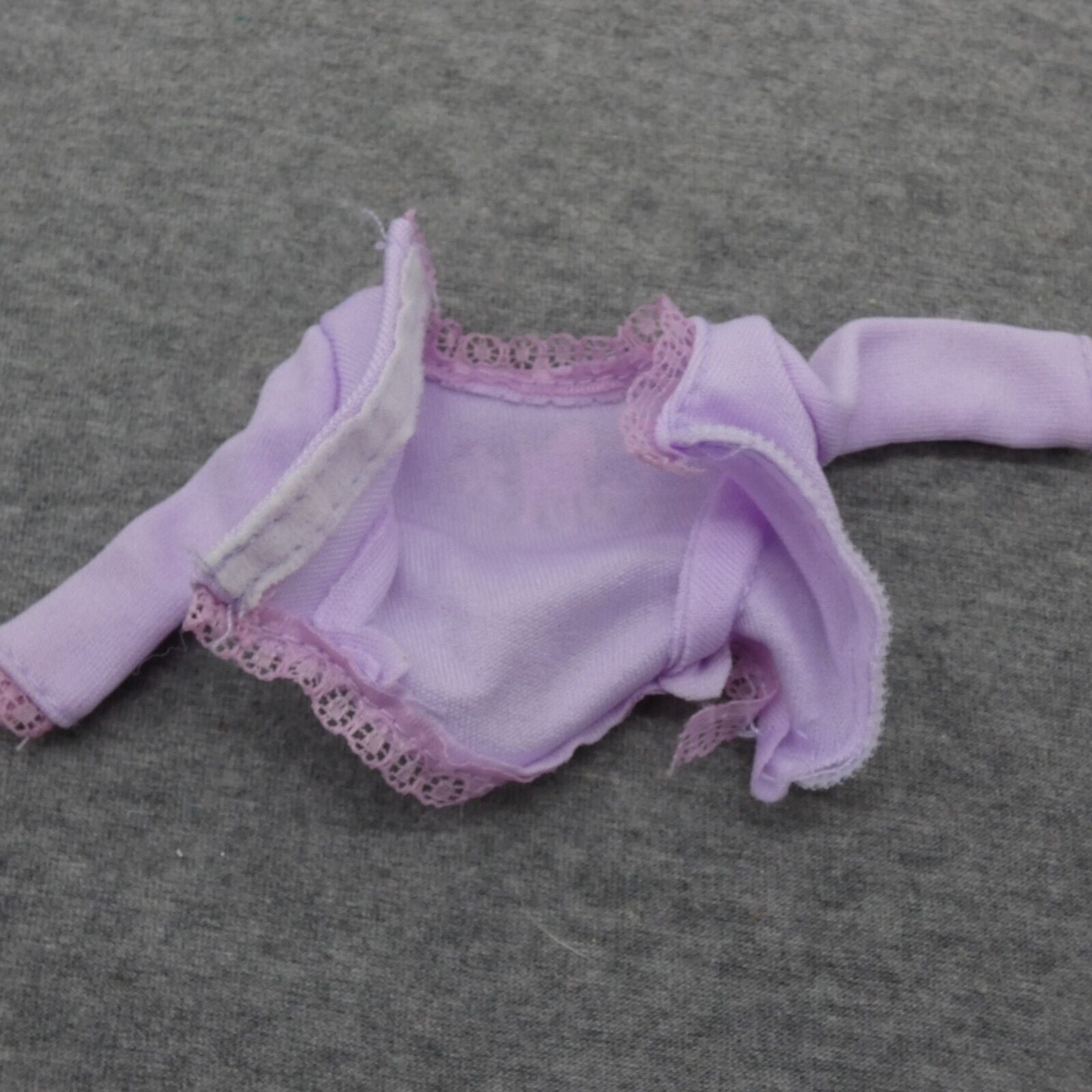 Barbie and Tanner Doll Shirt Top Purple Long Sleeve Lace Trim 2006 Mattel J9472