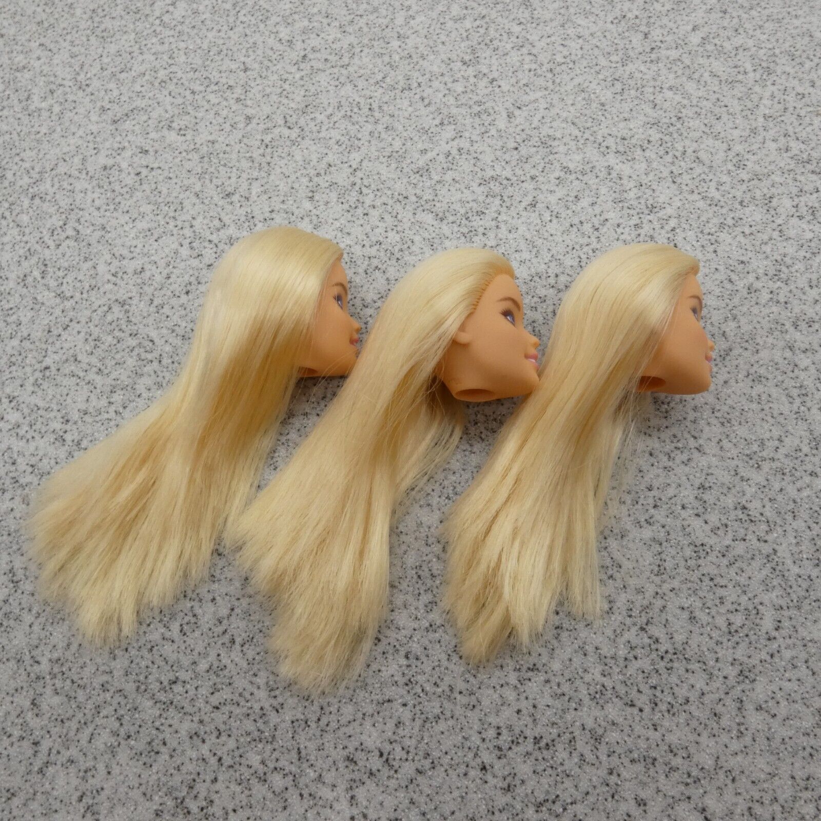 Barbie Fashionistas 193 Doll Head Lot of 3 Millie Face Blonde Medium Light HJT13