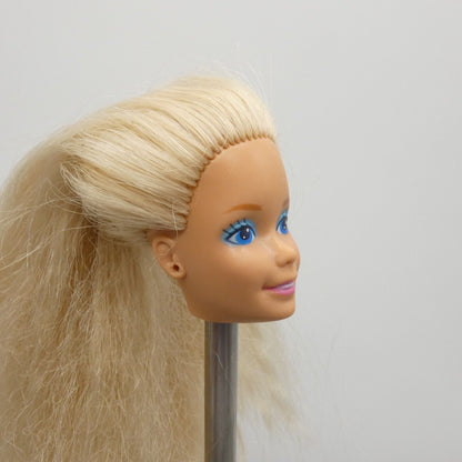 Barbie Feeling Fun Doll Head Superstar Face Long Blonde Crimped Hair 1988 1189