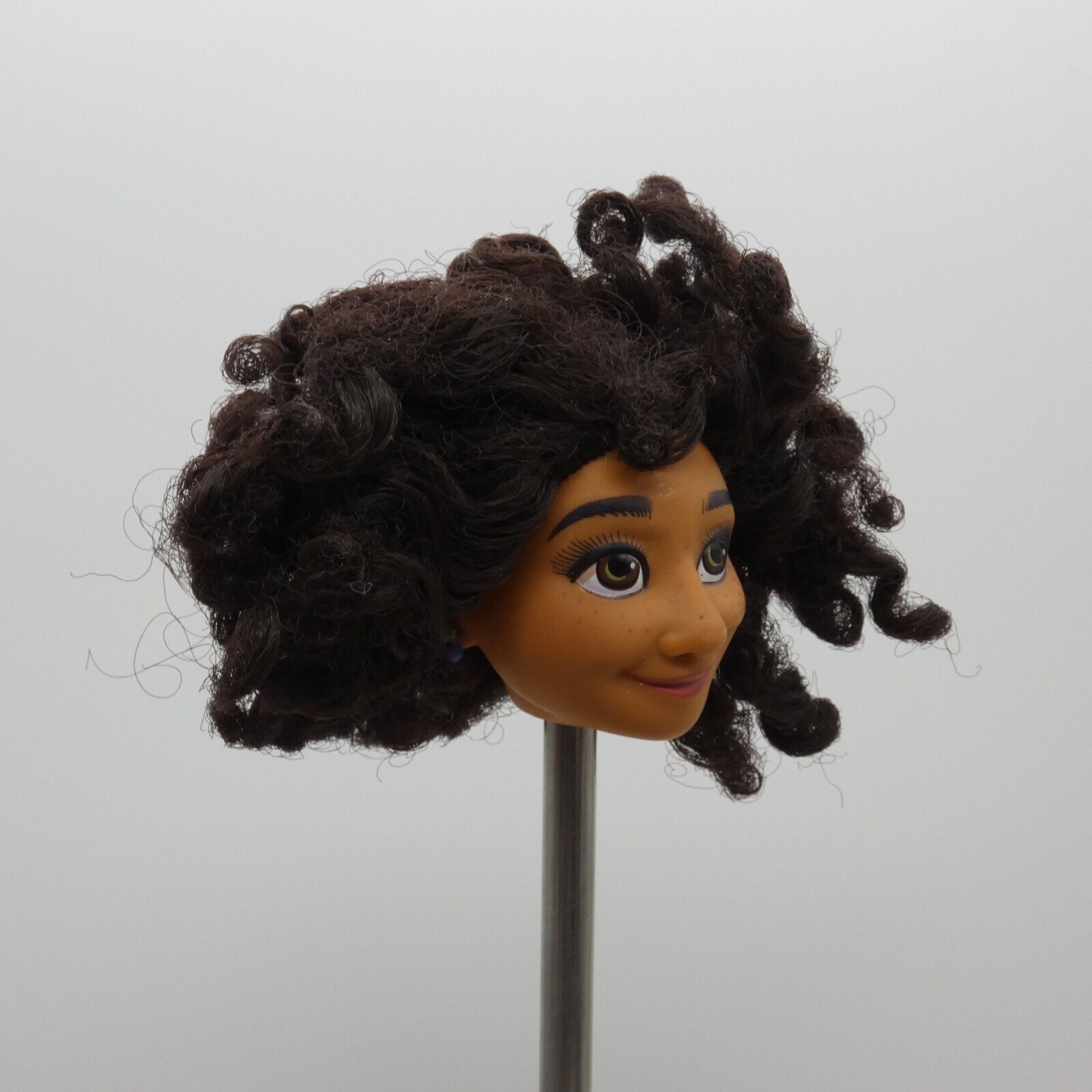 Disney Encanto Mirabel Doll Head Curly Brown Hair Freckles Smirk 11 Inch 21940