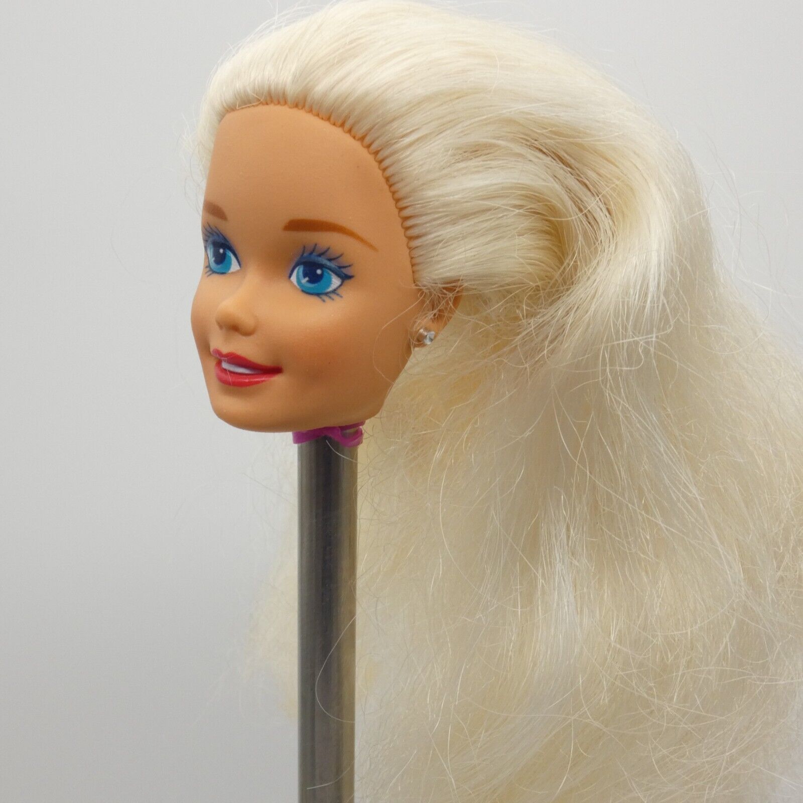 Barbie Doll SuperStar Face Curly Long Blonde Hair