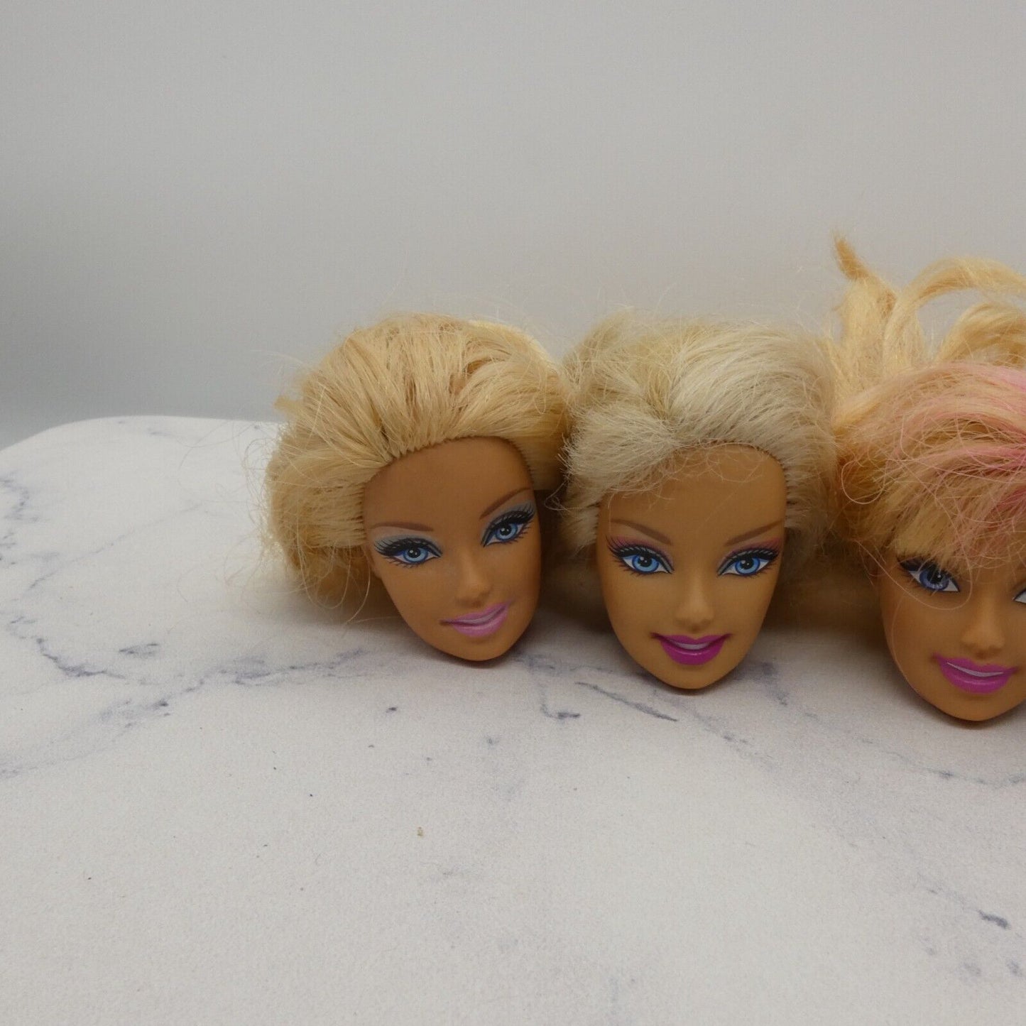 Barbie Doll Head Lot of 5 Heads CEO Generation Girl Face Blonde Blue Eyes JY23