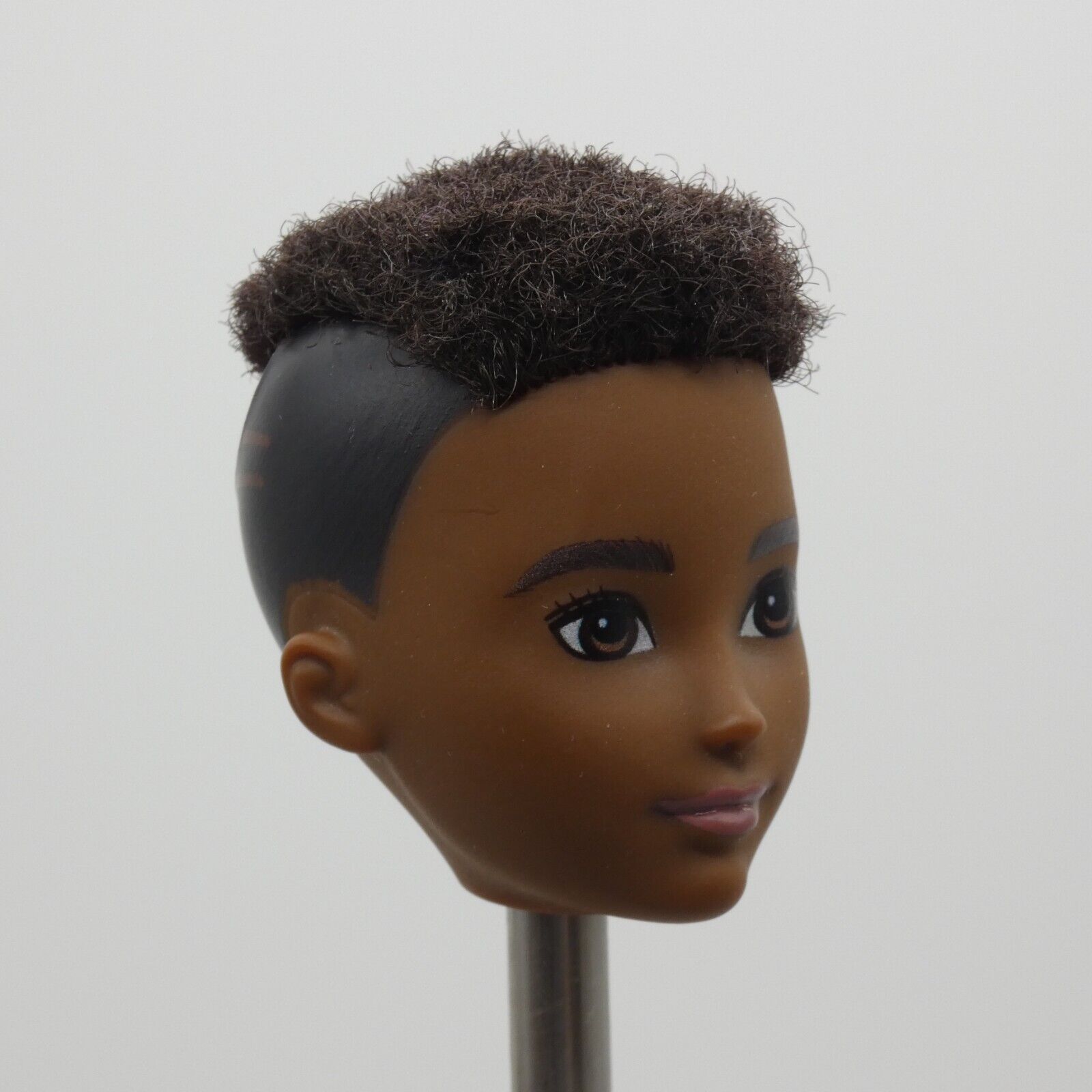 Creatable World Doll Head Only AA Dark Complexion Rooted Hair 2019 Mattel GGG55