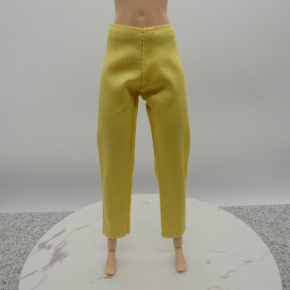 Barbie Doll Size Pants Yellow Slacks Chinos Ankle Trousers Fit Made To Move