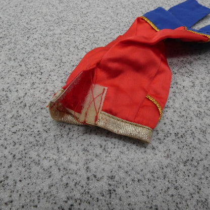 Barbie Doll Size Pants Red Blue Gold Trim Satin Like Costume